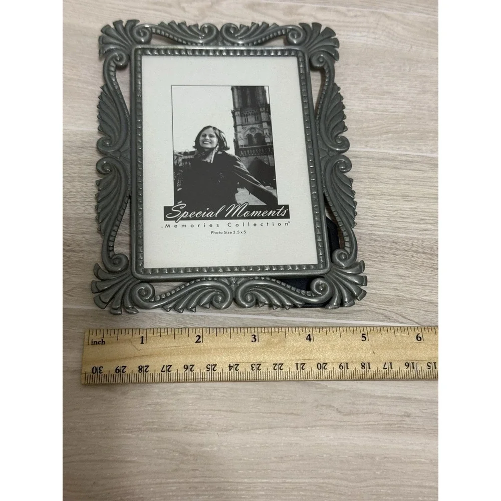 Special Moments Memories Collection Ornate Pewter Gray Metal Picture Frame 3.5x5